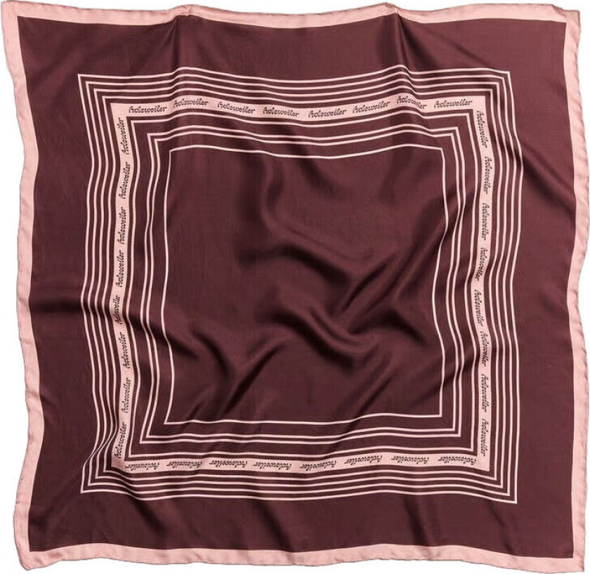 Contrasting Fine Silk Scarf Skjerf Burgunder Burgunder female