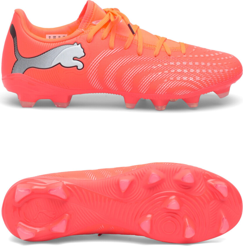 Future 9 Play FG/AG Unleashed - rød/ White/ Svart/ Sølv, størrelse 42