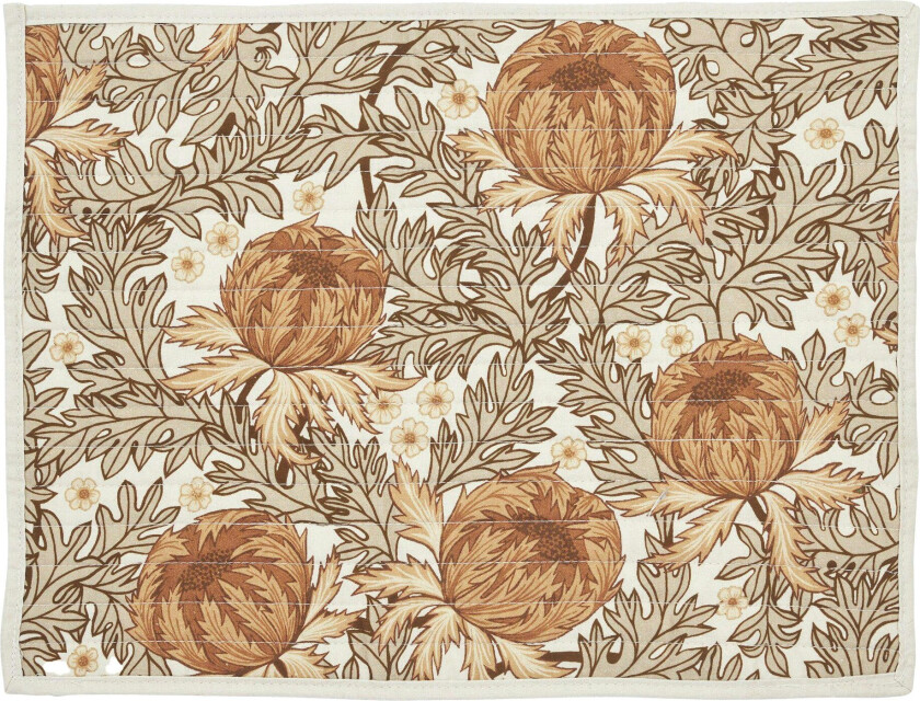 Naima Spisebrikke 35x45 Cm / Hvit / Beige - Bordbrikker & Glassunderlegg Bomull Brun - 2355887