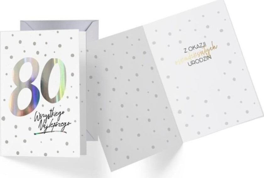 Kort V-007 Bursdagskort 80