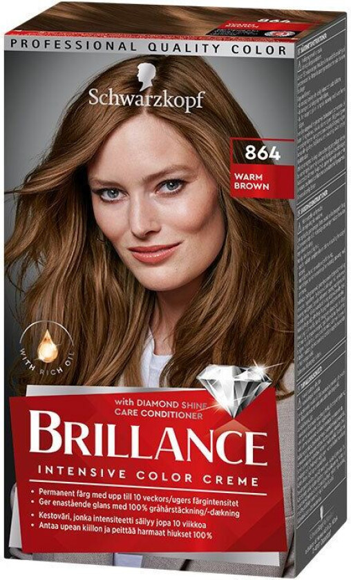 Schwarzkopf Brillance Intensive Color Creme 864 Warm Brown