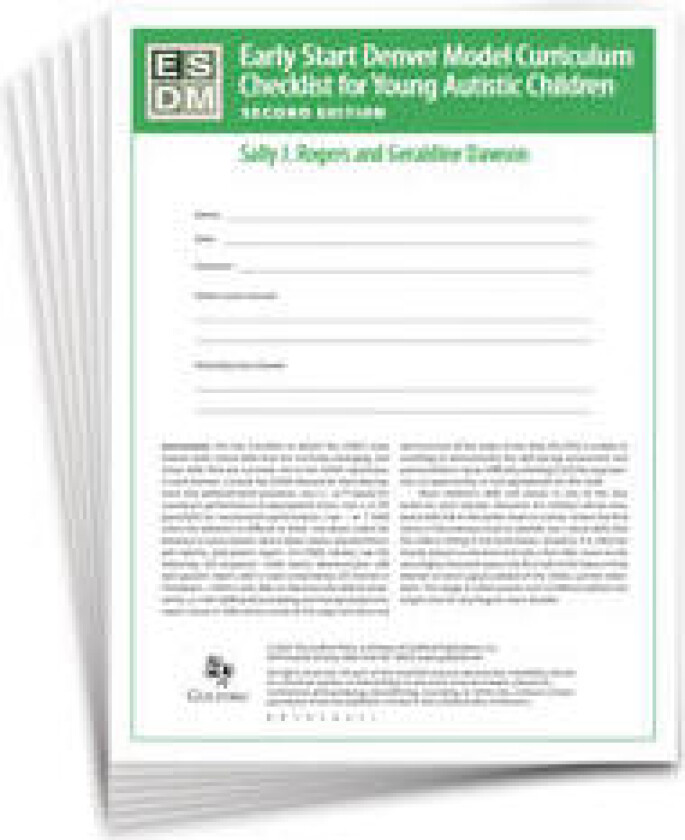 Early Start Denver Model Curriculum Checklist for Infants and Young Autistic Children, Second Edition, Set of 15 Checklists, Each a 16-Page Two-Color