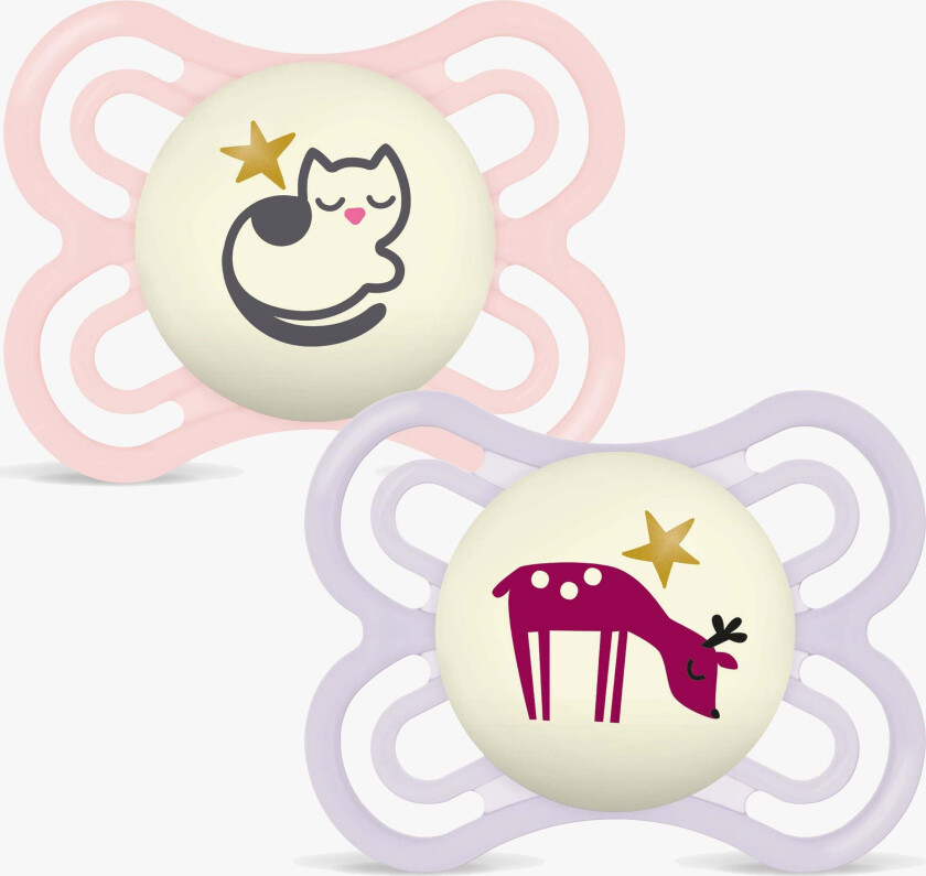 Perfect Night Smokk Silikon 2-Pakk 0-6m, Rosa - Smokker - Silikon