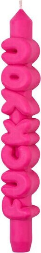 3D kronelys 23 cm F*CK YOU rosa