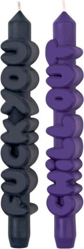 3D kronelys 23 cm 2 stk BOLD svart/indigo