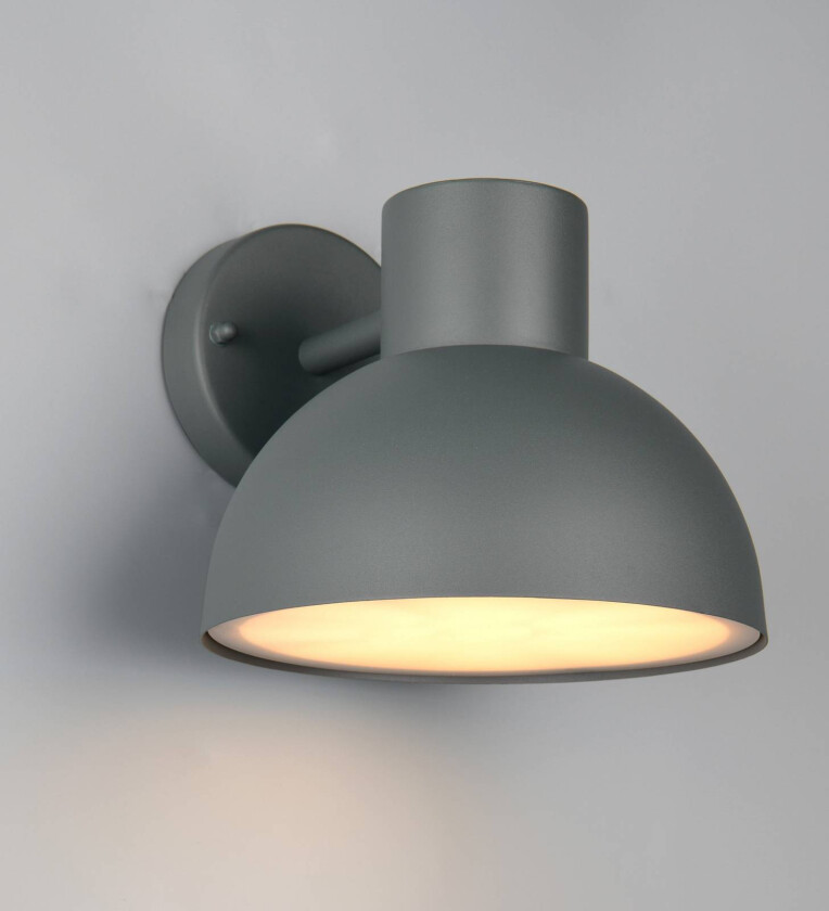 Utendørs vegglampe ELBE, antrasitt, Ø 20 cm, metall, IP44