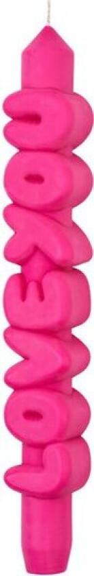 Bilde av 3D kronelys 23 cm LOVE YOU rosa