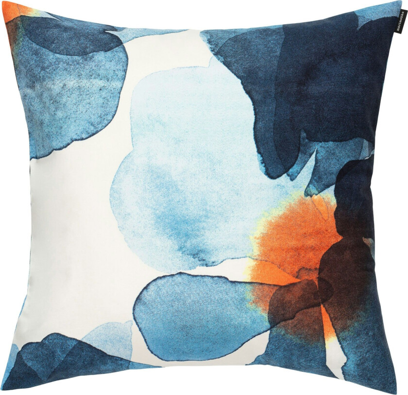 Valssi Putetrekk 50x50 Cm / Blå / Oransje - Pynteputer & Trekk Bomull Hvit - 075816-150