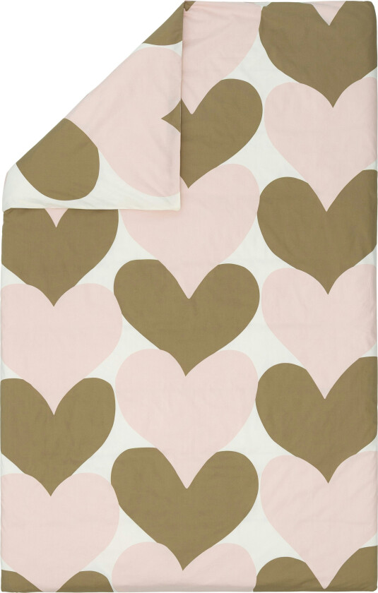 Sydämet Sengesett 150x210 + 50x60 Cm - Sengesett Bomull Hvit - 075364-183