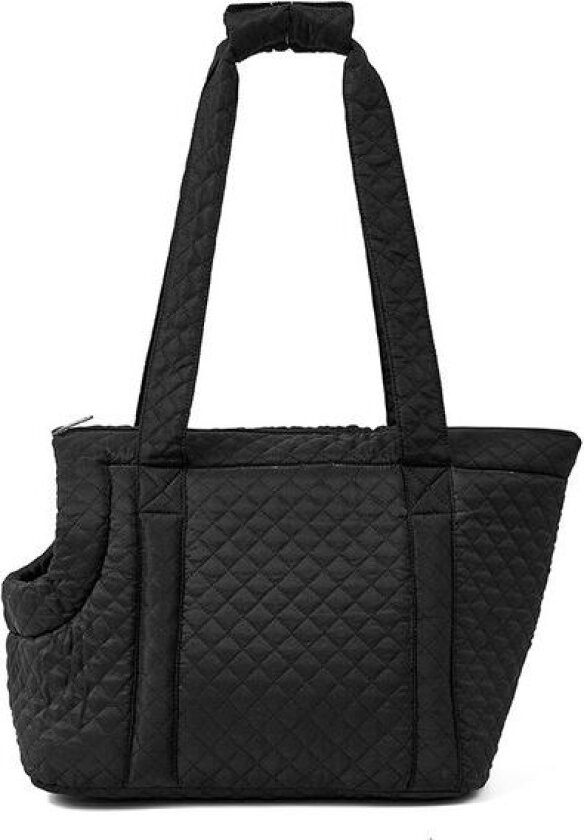 Sort Quilted veske til hund eller katt