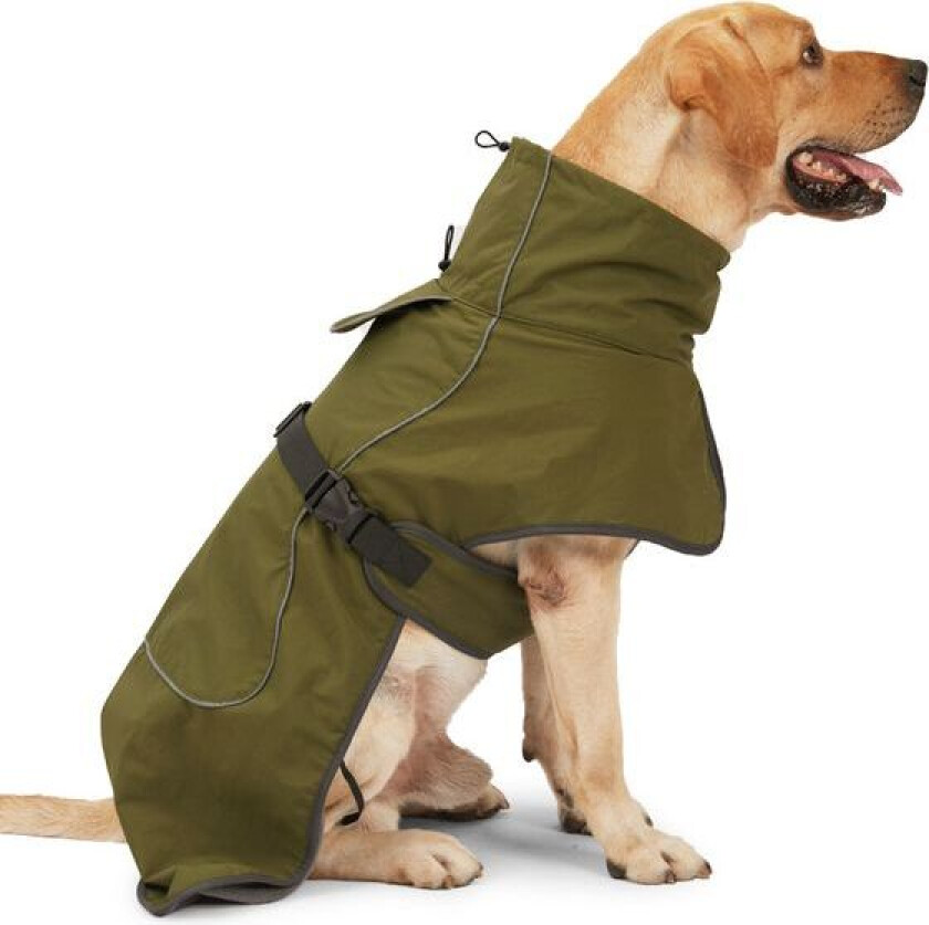 Mørkegrønt hundedekken med fleece