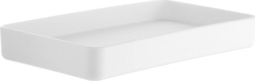 Satin Square såpeskål, hvit