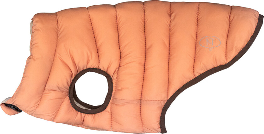 Bilde av Bloom hundefrakk puffer, oransje/beige - ca. 35 cm rygglengde