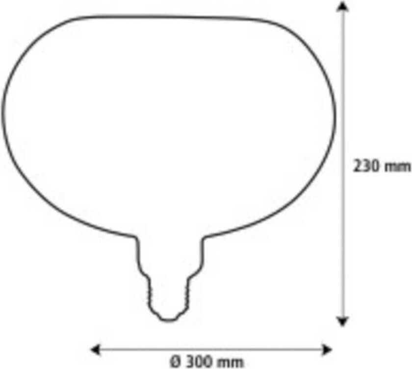 LED Floating Cage svart Oval300 E27 5W 2.200 K dimbar