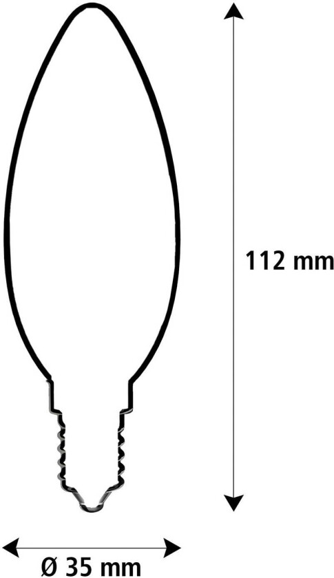 LED Fire Flame Line E14 0,2W Stearinlys Vindpust røyk 818
