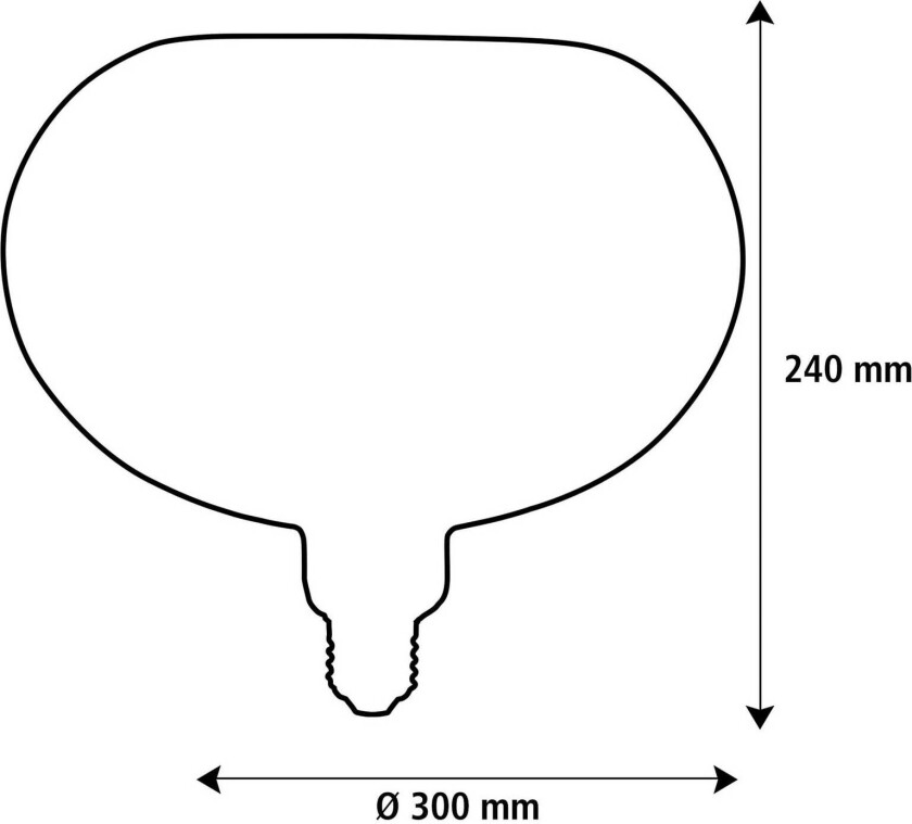 LED Floating Filo svart Oval300 E27 6W 2.200 K dimbar