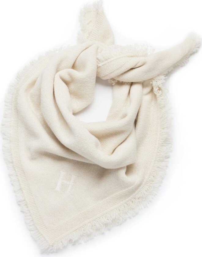 H Cashmere Logo Scarf Oat