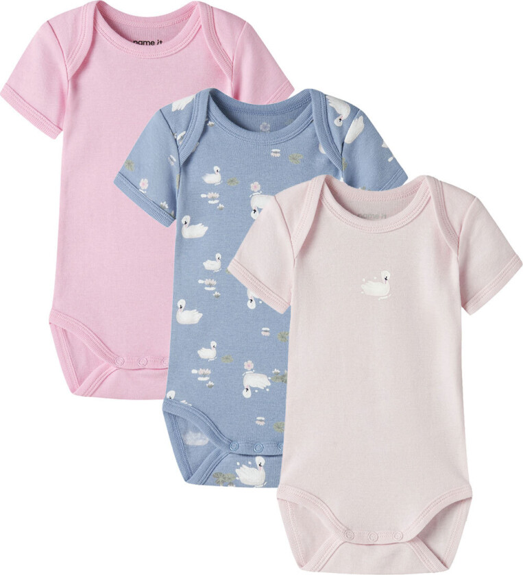 Bodyer k/e - Noos - NbfBody - 3-pack - Endeløs Sky/M/Bal - - 3 år (98) - Kortermet body