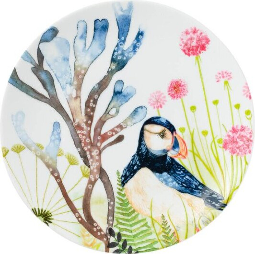 Florytale tallerken 21 cm 4 stk Puffin