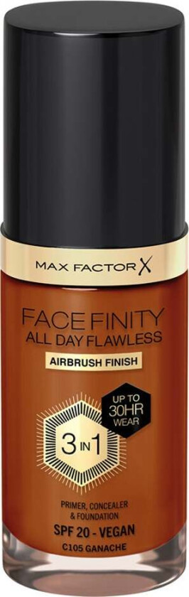 Facefinity All Day Flawless 3 In 1 Foundation 105 Ganache