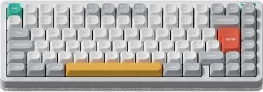 Halo75 V2 Ionic White - Raspberry - Gamingtastatur - Uten numpad - Nordisk - Hvit