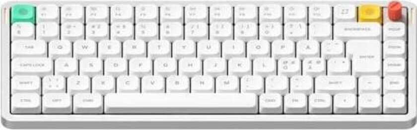 Air75 V3 Nova White - Red nano - Gamingtastatur - Uten numpad - Nordisk - Hvit