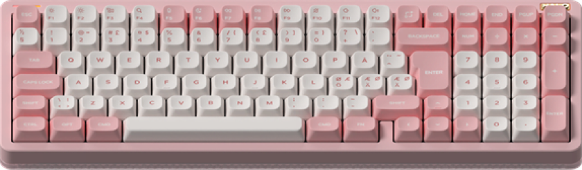 Halo96 V2 Sakura Fizz - Raspberry - Gamingtastatur - Nordisk - Rosa