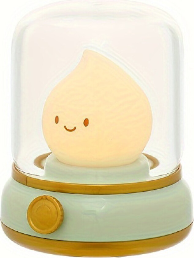 USB Oppladbar LED Nattlampe med Timer - Søt retro parafinlampe design, perfekt for soveromsstemning