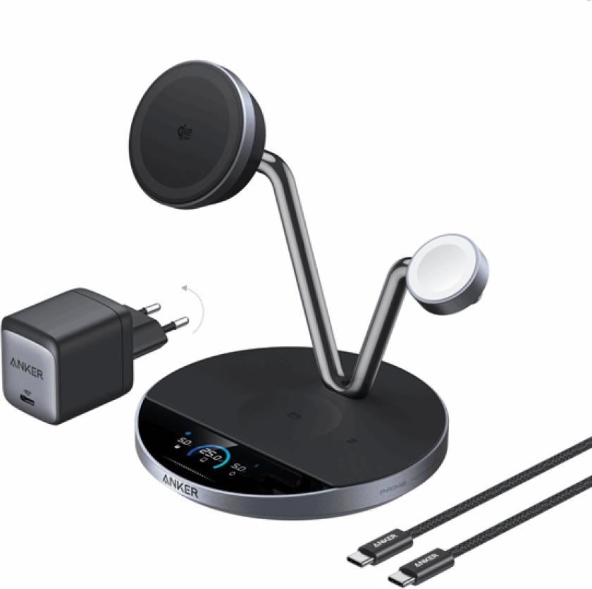 Bilde av Prime Wireless Charging Station (3-in-1 MagGo AirCool Dock Stand) - Black