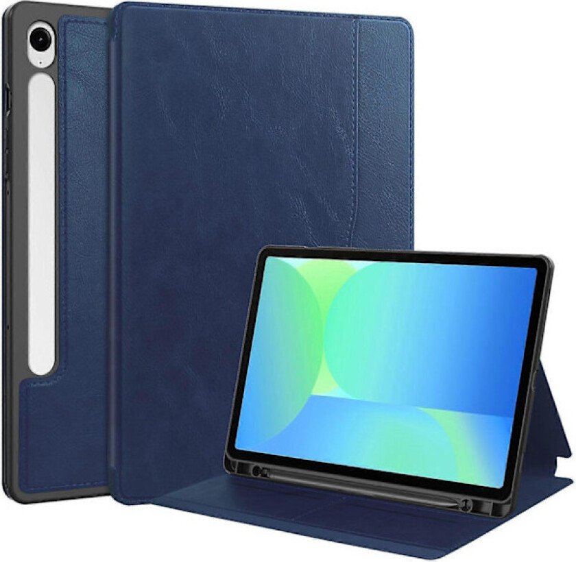 For Samsung Galaxy Tab S10 FE/S9 FE Deksel Støtsikkert Lær Auto Våkne/Sovnettbrett Stativdeksel