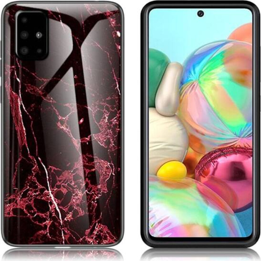 Fantasy Marble Samsung Galaxy A71 deksel - Rød