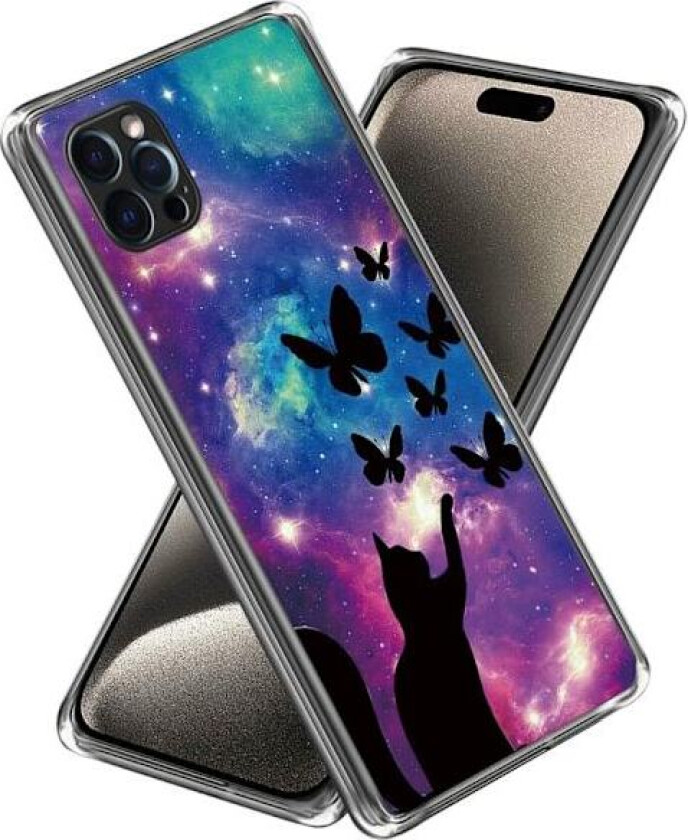 Deco iPhone 16 Pro Max deksel - Katt Og Sommerfugler
