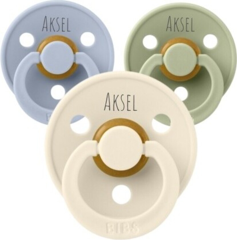 Bibs Colour, Str. 2 (6+ Md.), Rund - Lateks, Smokker Med Navn