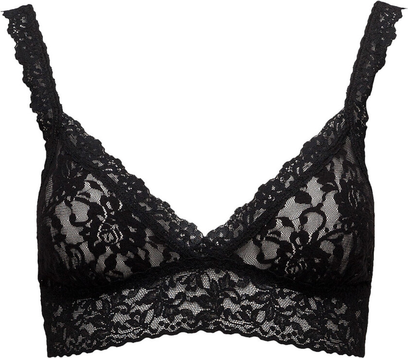 Signature Lace Crossover Bralette - Black - XS