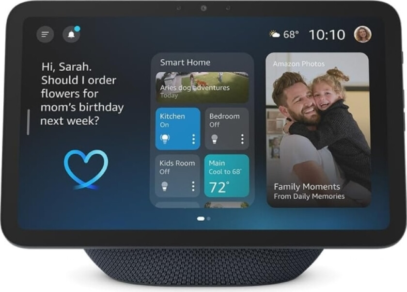 Bilde av Echo Show 8, Alexa, Rektangel, Grå, Graphite, Engelska, Spanska, 22,1 cm (8.7)