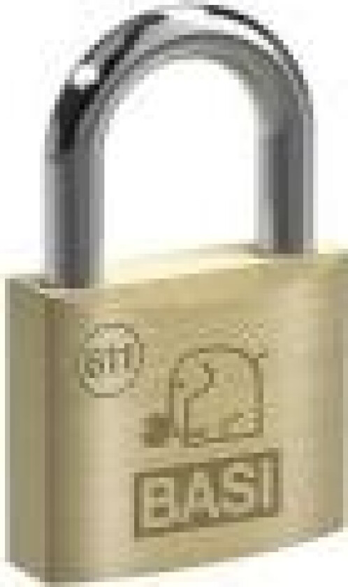 BASI 6110-5001-5004, Tradisjonell, Nøkkellås, Bruk bare én nøkkel, Messing, Sølv, Messing, Herdet stål