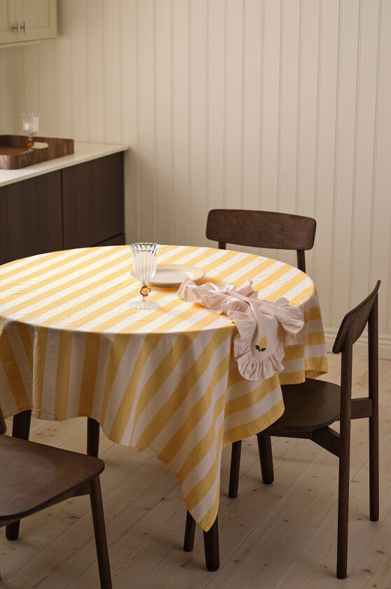 Duk Majken Stripe 145x145 cm - Gul