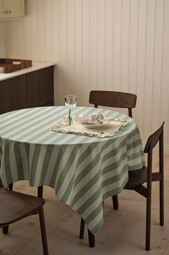 Duk Majken Stripe 145x145 cm - Grønn