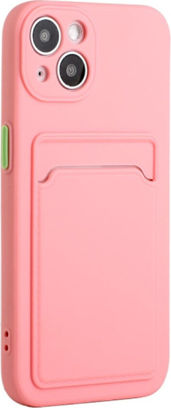 Deksel med Kortholder til iPhone 15 - Rosa