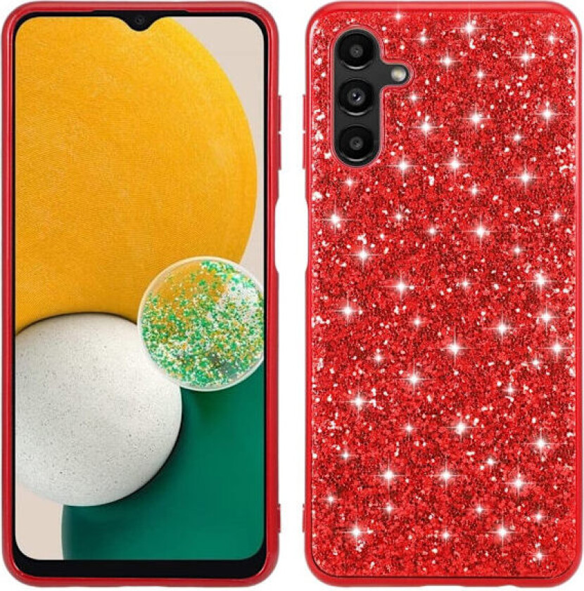 Glitter Samsung Galaxy A16 deksel - Rød