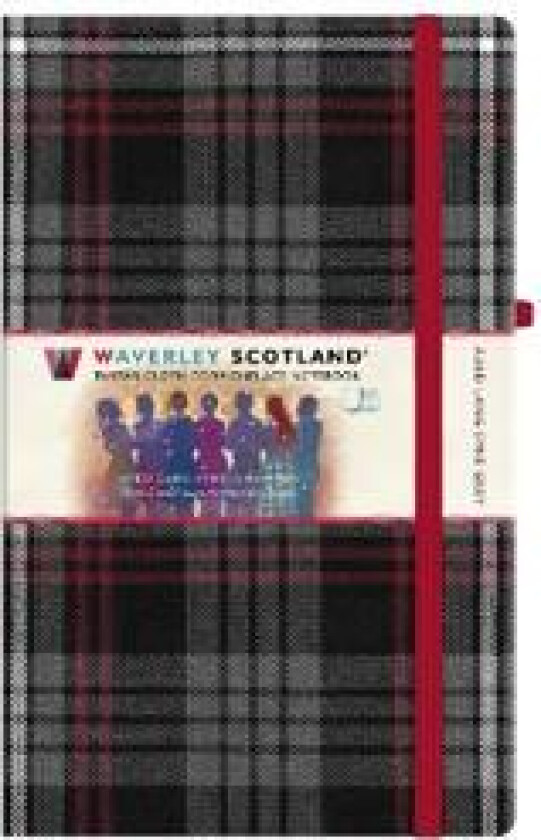 Auld Lang Syne Grey Tartan Notebook: Large 21cm x 13cm