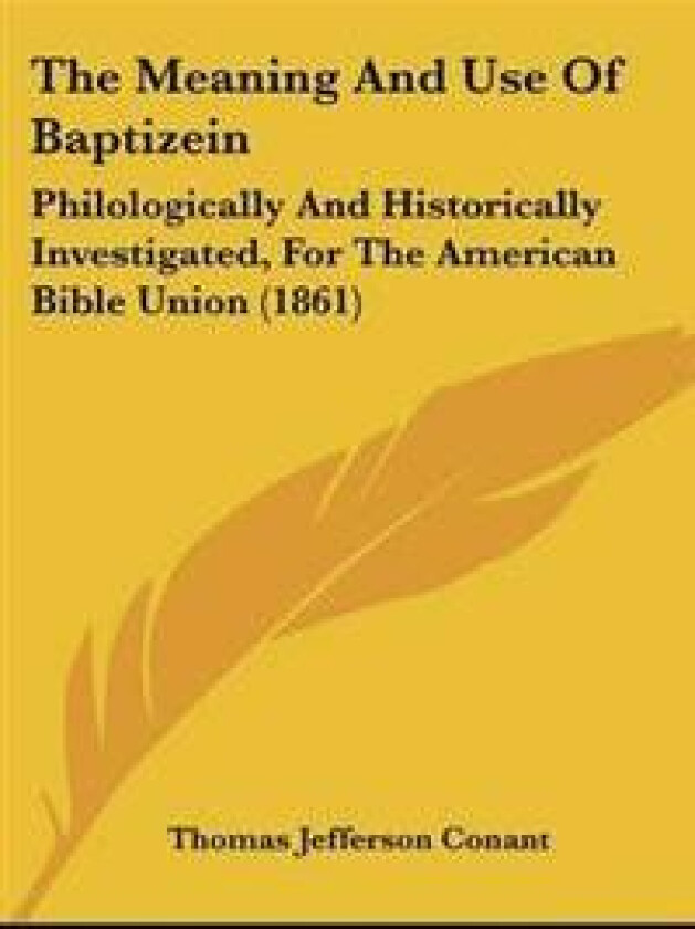 Meaning And Use Of Baptizein