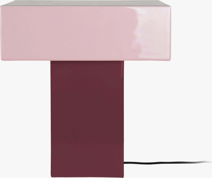 PresentTime Grato Recto Bordlampe, Dark Mauve/Soft Lavender - Bordlamper - Metall