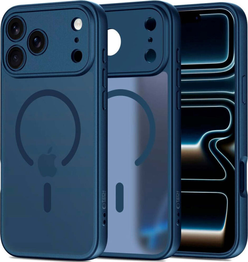 iPhone 17 Pro Tech-Protect BasicMag Hybrid Deksel - MagSafe Kompatibel - Matt Blå