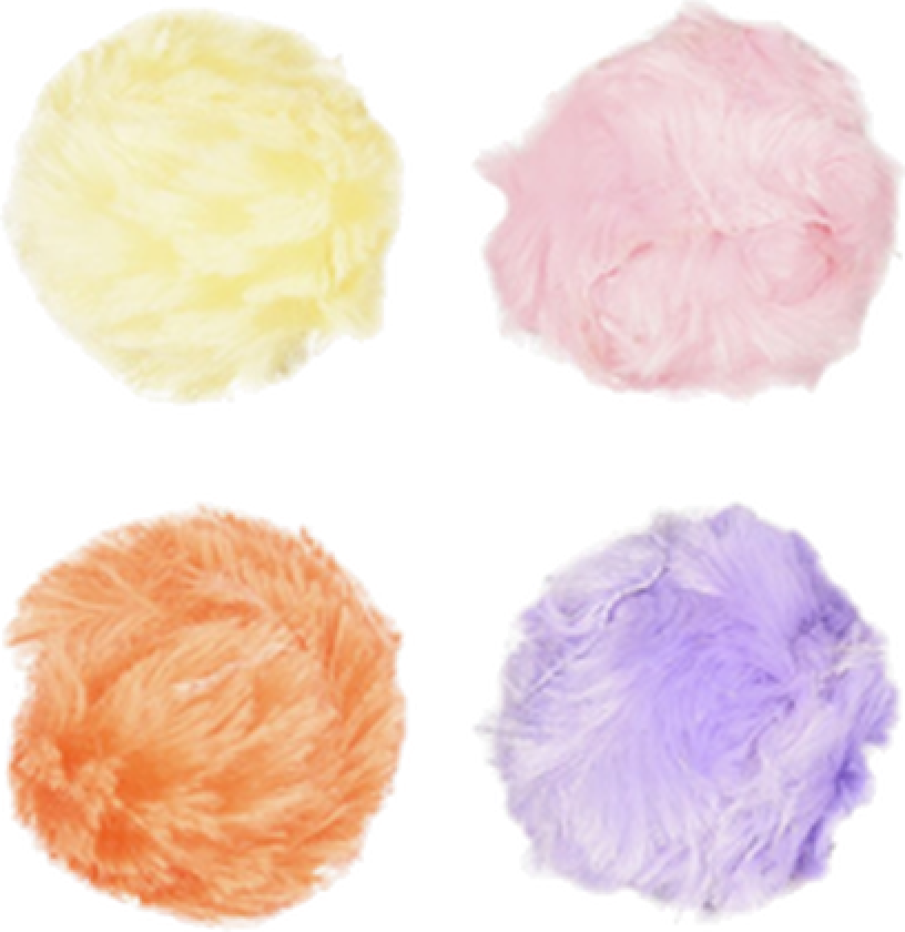 Katteleke Jake Ball Mix 4 cm - Katt - Katteleker & viftepinner - Baller og lekeballer - Flamingo