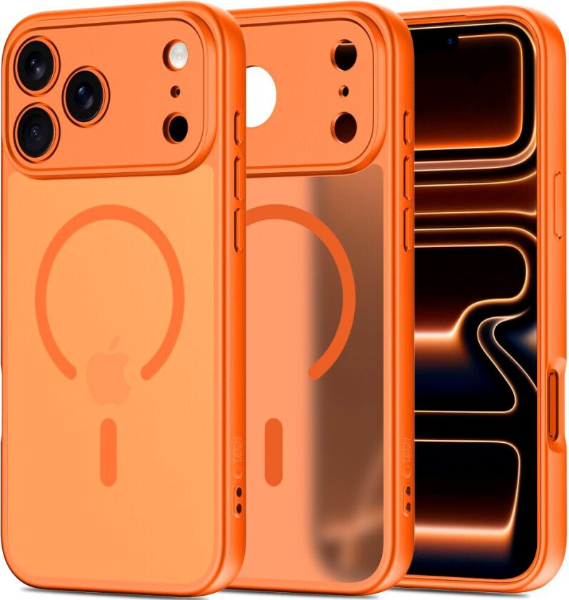 iPhone 17 Pro Tech-Protect BasicMag Hybrid Deksel - MagSafe Kompatibel - Matt Oransje