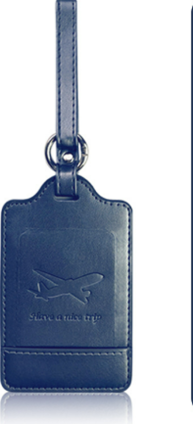 Bagasjemerker i PU-skinn for reiser, 2-pakning DarkBlue