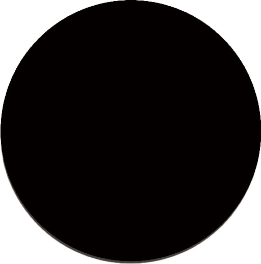 Rund musematte med sydde kanter Black M
