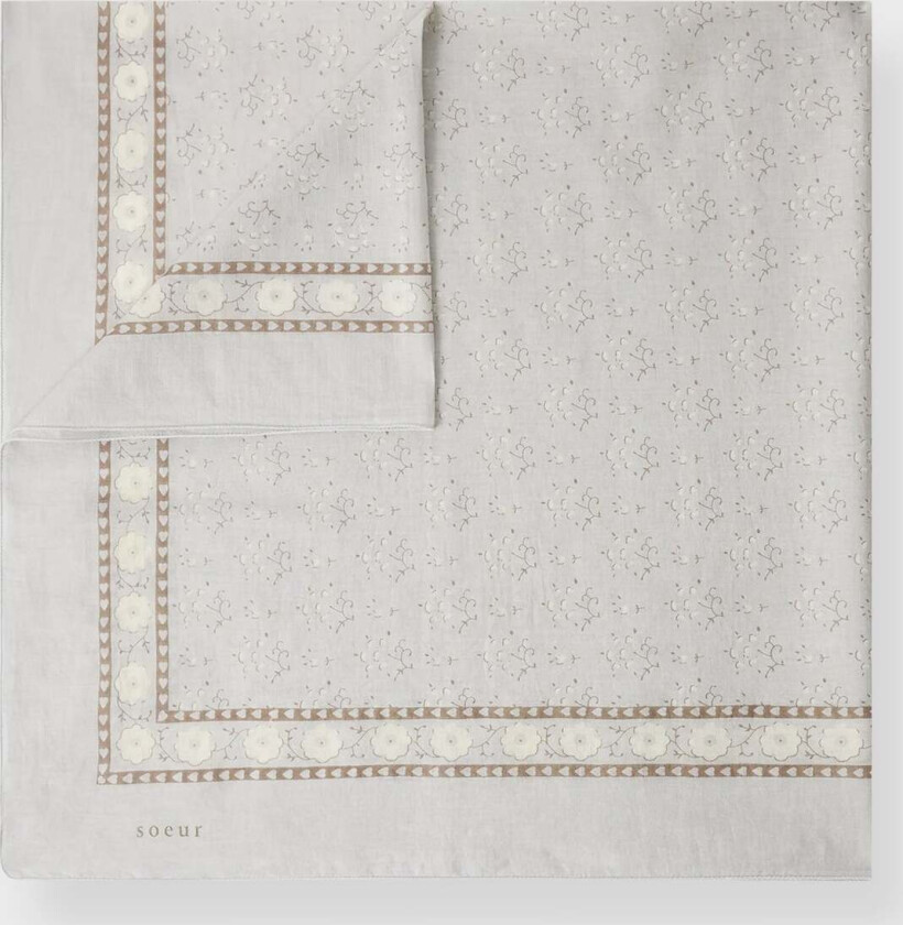 Scarf Foulard Classiq Grå/vit ONESIZE