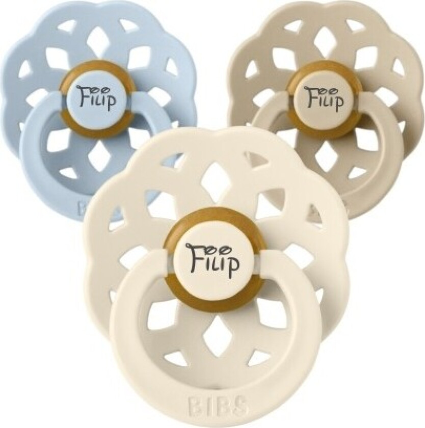 Bibs Boheme, Str. 1 (0-6 Md.), Rund - Lateks, Smokker Med Navn